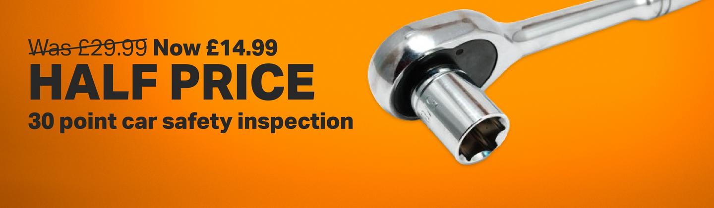 Half price 30 point car safety inspection
